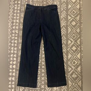 Talbots dark blue High-Rise Straight Leg Jeans (D202)